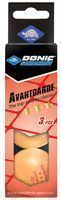 Мячи для настольного тенниса DONIC 3-Star Avantgarde ball Poly 40+, 3 штуки, оранжевый (608338)