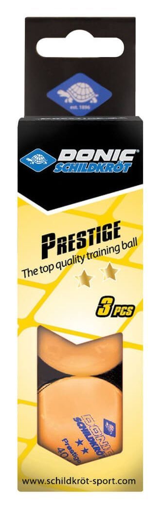 Мячи для настольного тенниса DONIC 2-Star Prestige ball Poly 40+, 3 штуки, оранжевый (608328)