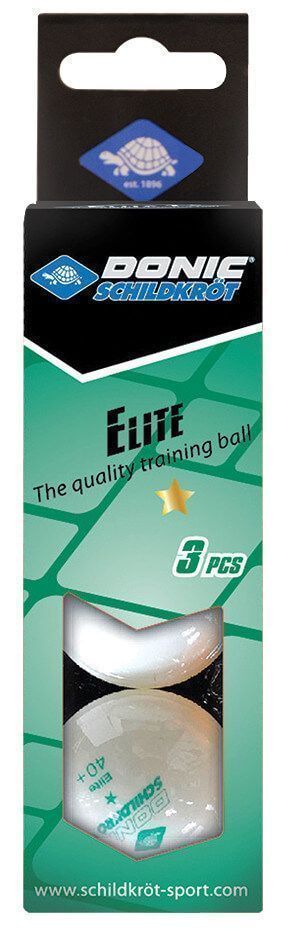 Мячи для настольного тенниса DONIC Elite 1-Star 40+, 3 штуки, белый (608310)