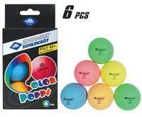 Мячи для настольного тенниса Donic Colour Popps Poly 40+, 6 штук, разноцветные (649015)