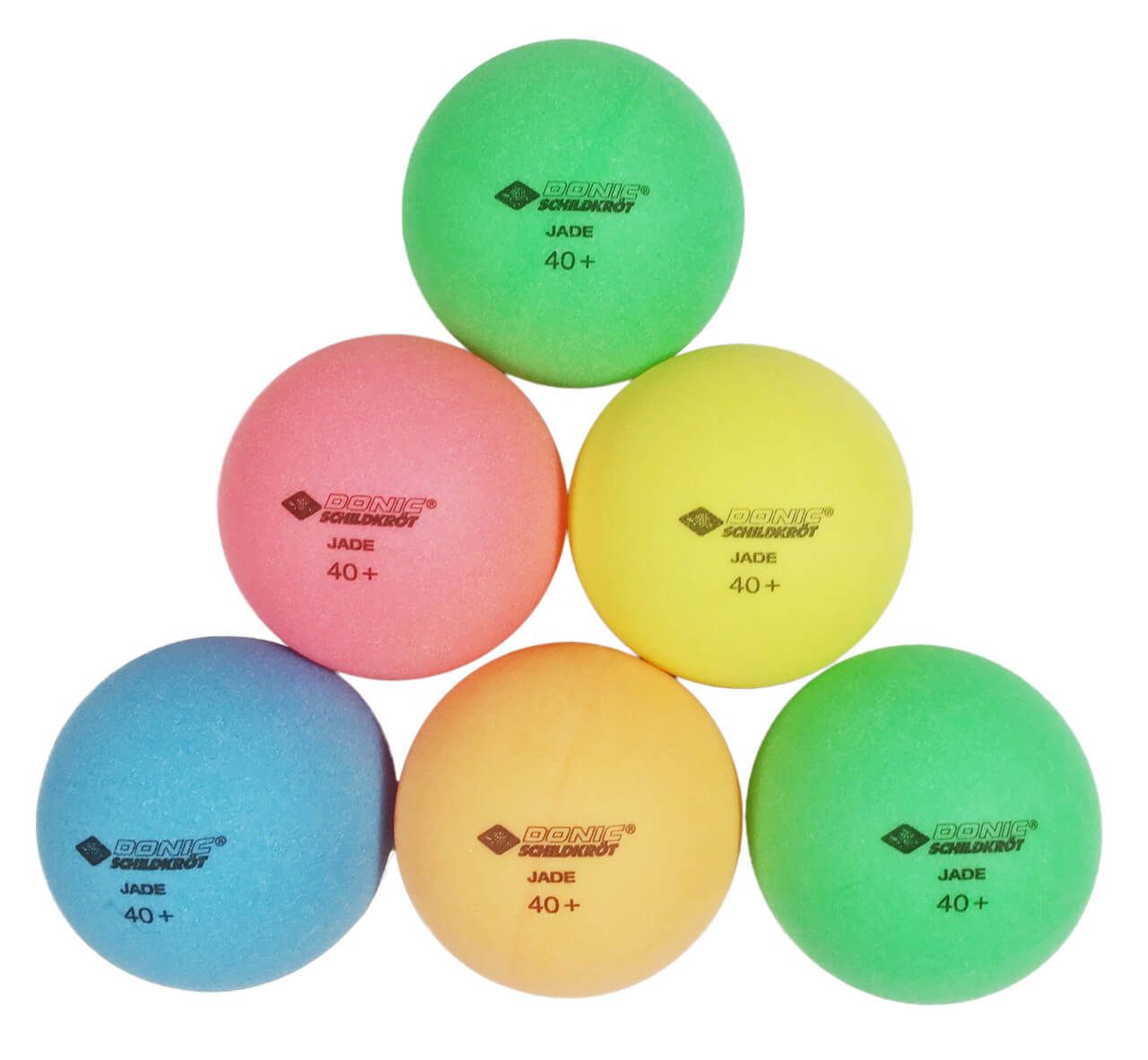 Мячи для настольного тенниса Donic Colour Popps Poly 40+, 6 штук, разноцветные (649015)